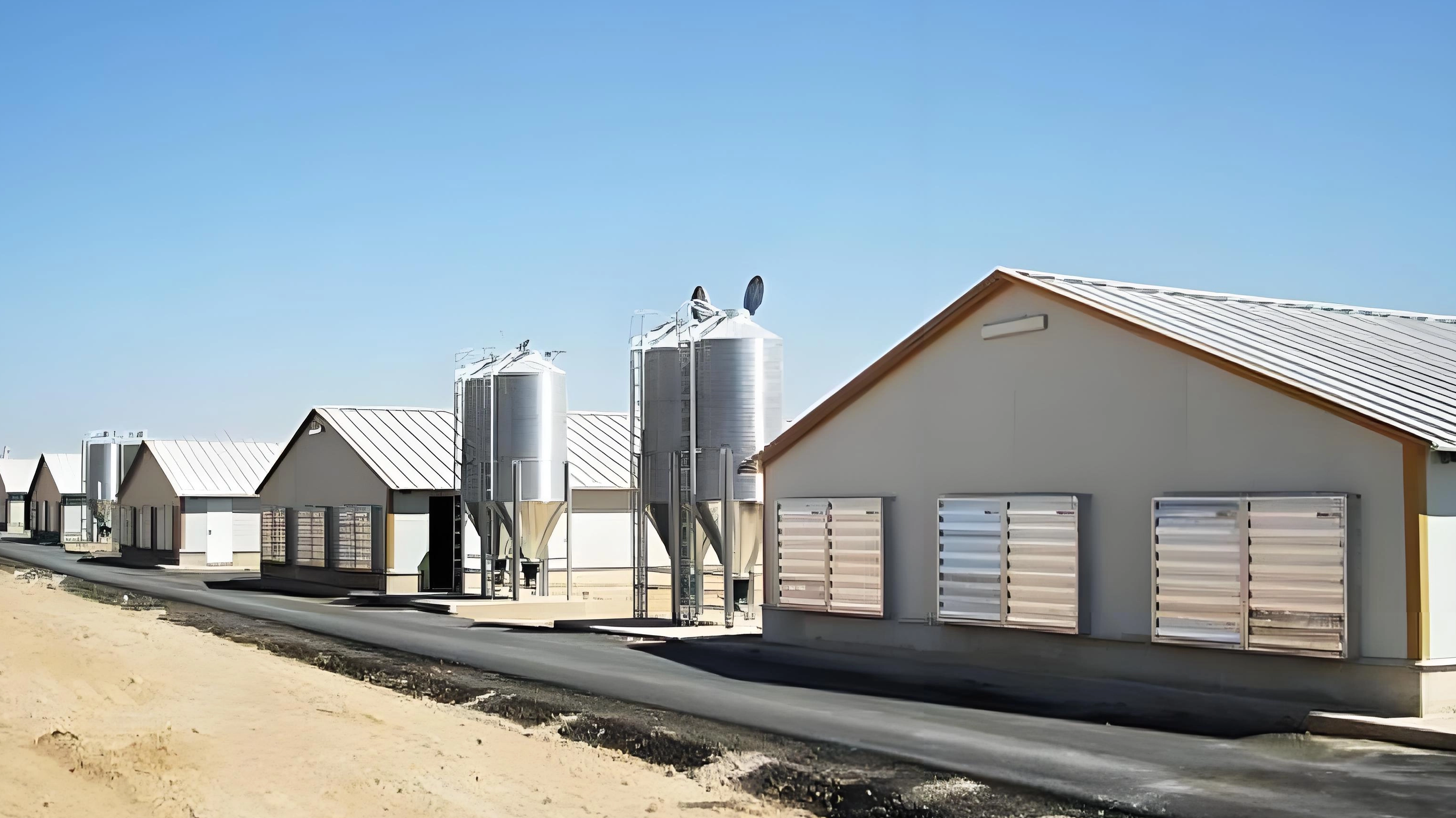 بيت الدواجن ذو الإطار الفولاذي